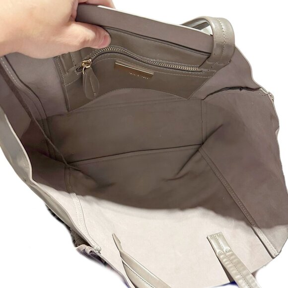 Anthropologie REMI & REID LEATHER SIDE FRINGE BAG TAUPE - Picture 6 of 8